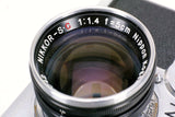 NIKON S2 RANGEFINDER c/w 5cm F1.4 SC NIKKOR LENS AND CASE. JUST SOLD