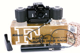NIKON F BLACK PHOTOMIC WITH F250 BACK AND BATTERY PACK