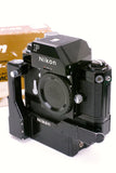 NIKON F BLACK PHOTOMIC WITH F36 MOTOR DRIVE AND BATTERY PACK