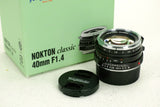 Voigtlander 40mm F1.4 Classic S.C. in Leica M mount with LH-6 hood