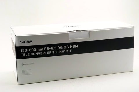 Sigma Contemporary 150-600mm F5-F6.3 with TC-1401 1.4x teleconverter kit Nikon fit